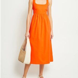 o.p.t Mariabella Dress Linen Orange Size XS NWT